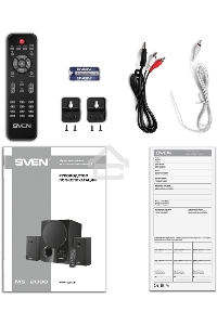 Акустическая система 2.1 SVEN MS-2080 / 70 Watt / ~220V 50Hz / FM-тюнер, USB/ SD, дисплей / BLUETOOTH / ПДУ / Black