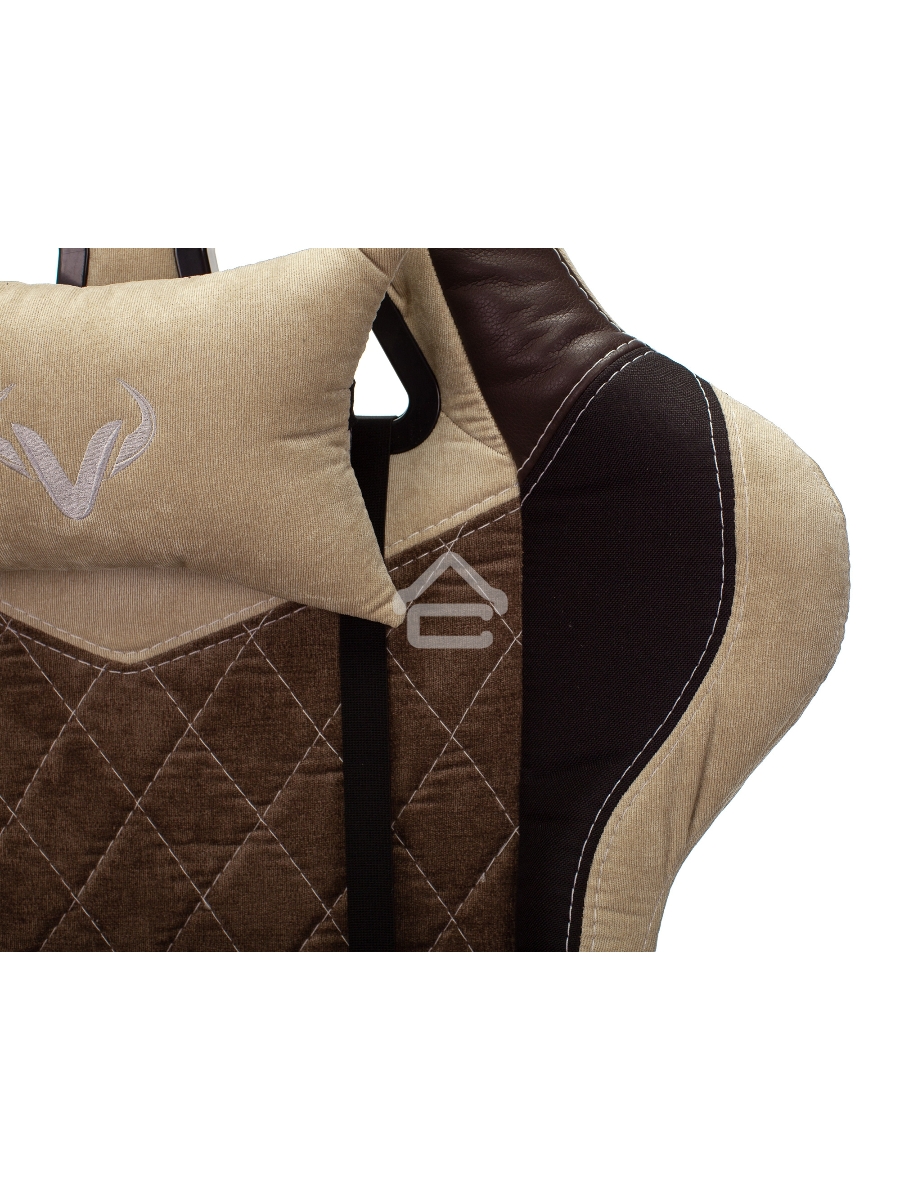 Кресло игровое Бюрократ VIKING 7 KNIGHT BR FABRIC коричневый текстиль/эко.кожа крестовина металл/пластик