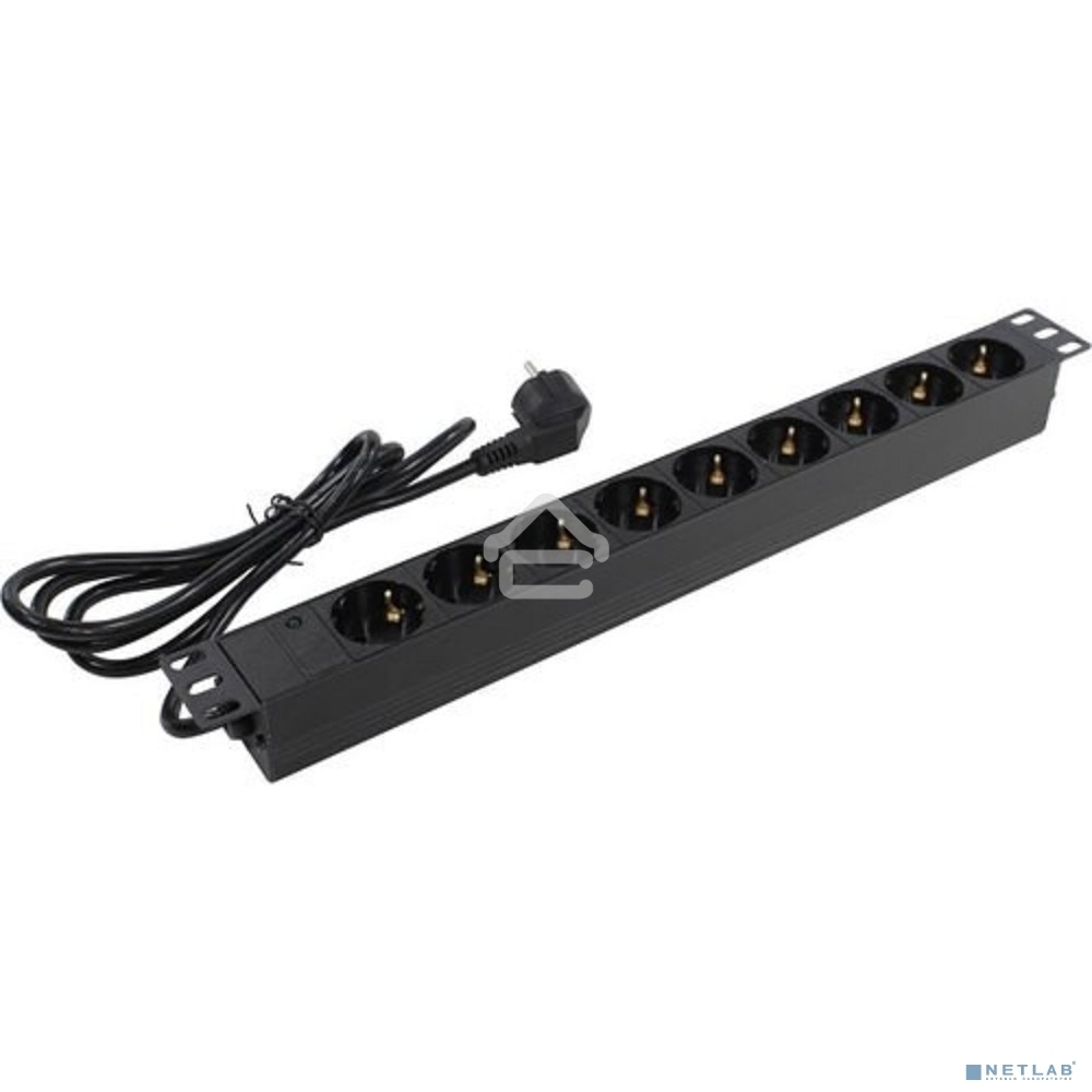 Блок розеток горизонтальный ExeGate ServerPro PDU-19H902 Al-9S-EU1.8, 19
