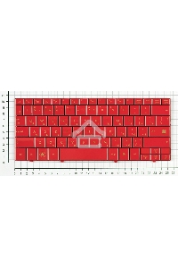 Клавиатура для ноутбука HP mini 700 1000 1100 красная