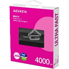 Внешний SSD ADATA SD810, 4TB, USB 3.2 Gen 2x2 Type-C, R/W 2000/2000, черный