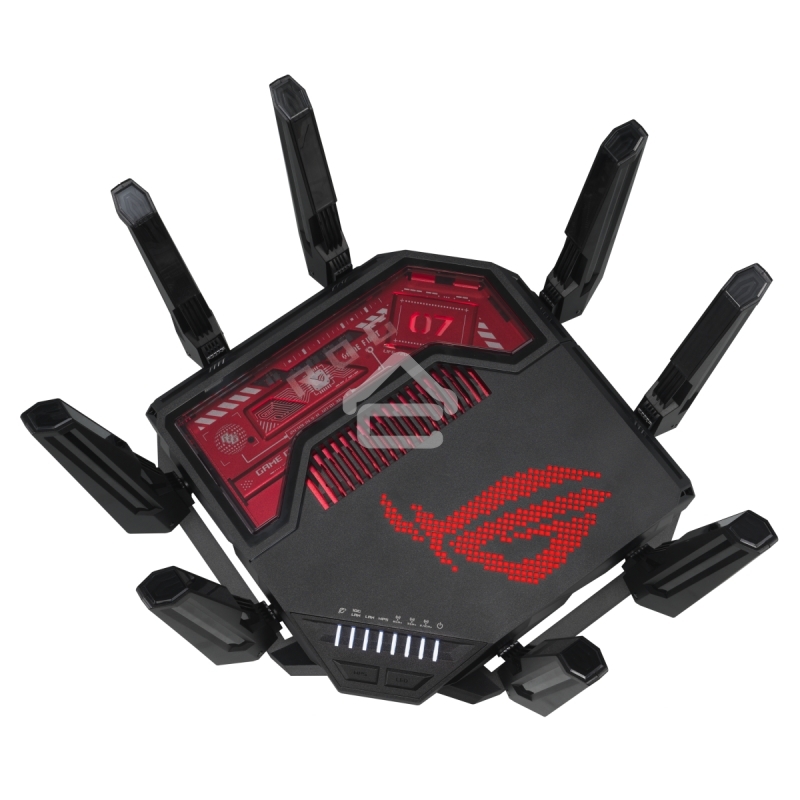 Маршрутизатор ASUS GT-BE19000, черный/красный, 90IG0850-MO9A0V
