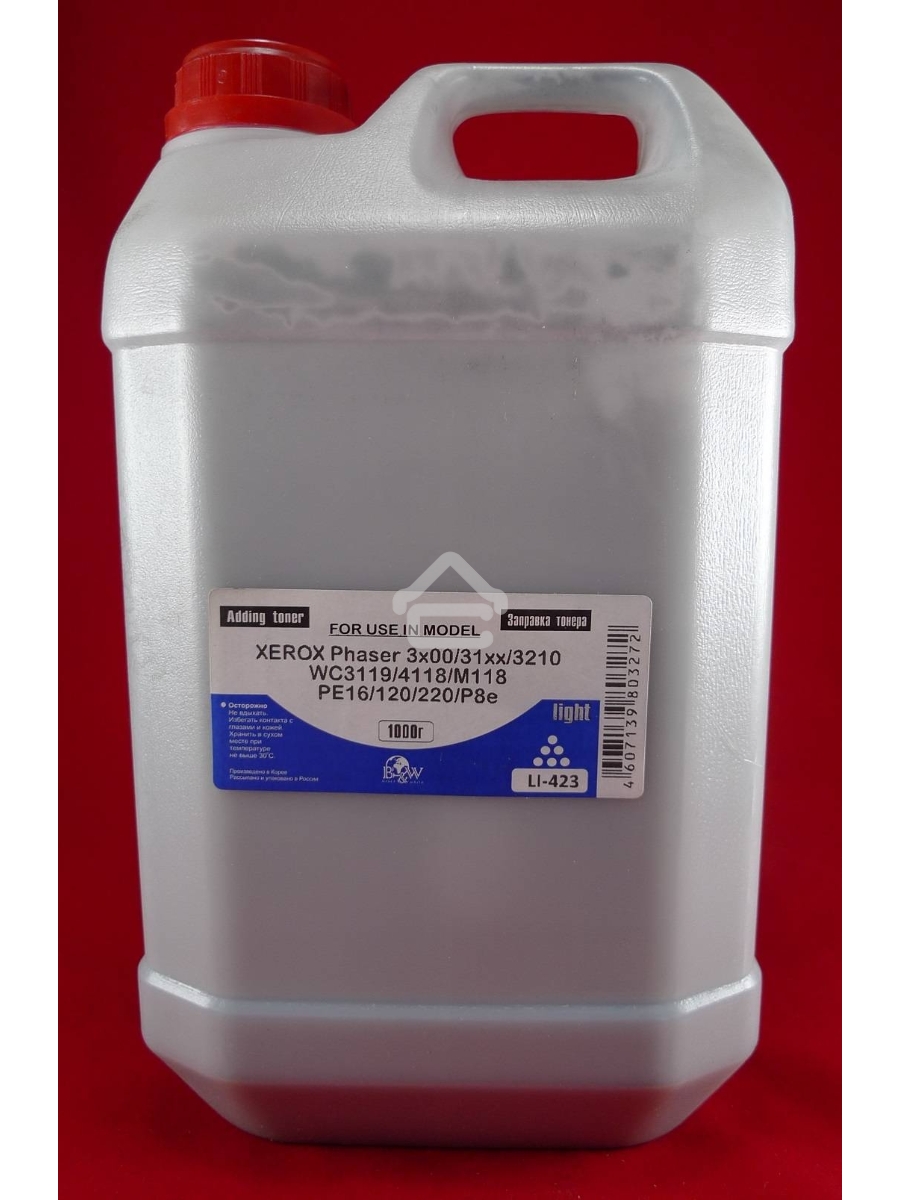 Тонер XEROX Phaser 3x00/31xx/3210/WC3119/4118/M118/PE16/120/220/P8e (кан, 1кг) B&W Light фас России