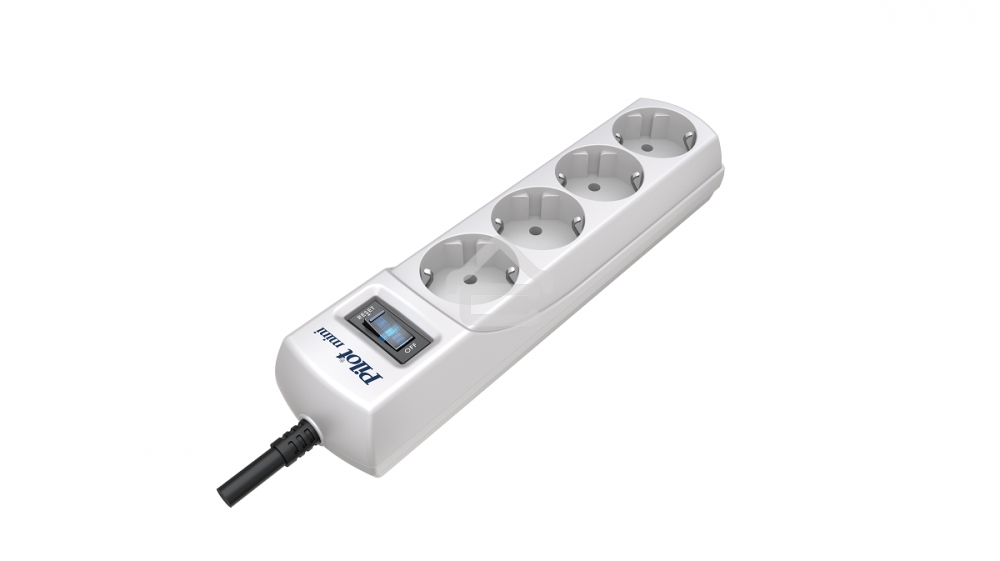 Сетевой фильтр Pilot mini 1.8м (4 розетки) белый (коробка)