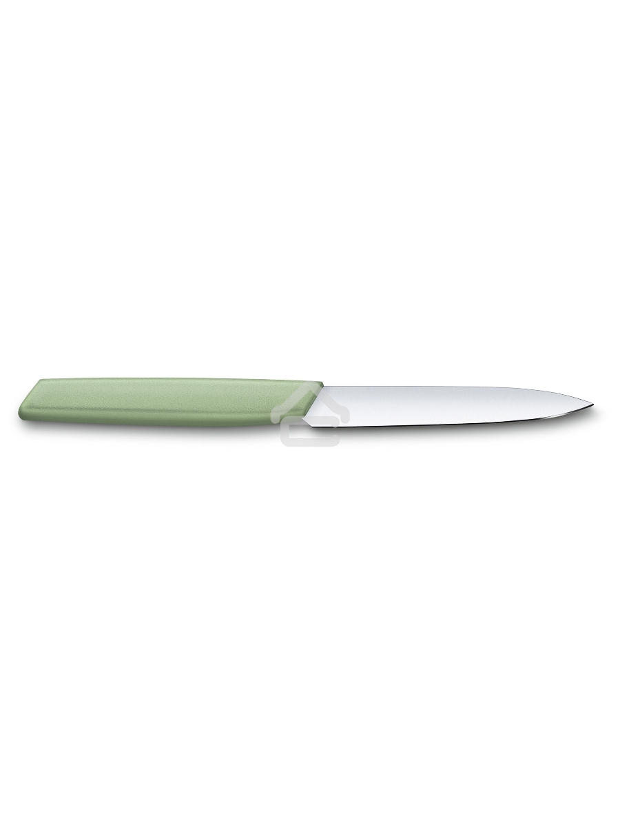 Нож кухонный Victorinox Swiss Modern (6.9006.1042) стальной разделочный лезв.100мм прямая заточка зеленый