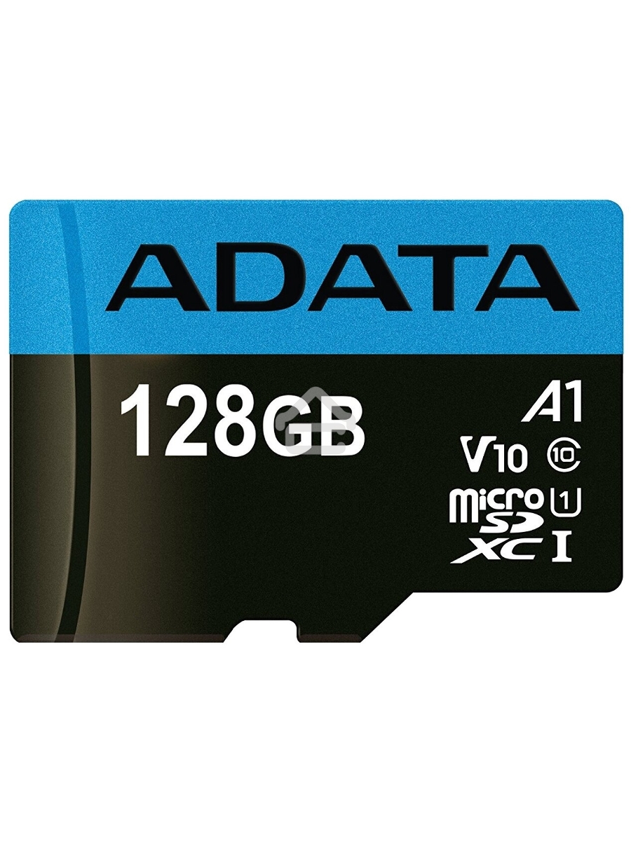 Флеш карта Micro SecureDigital 128Gb ADATA AUSDX128GUICL10A1-RA1 {MicroSDXC Class 10 UHS-I, SD adapter}