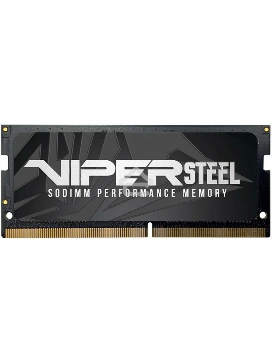 Оперативная память Patriot Viper Steel, DDR4, 8GB (1x8GB), 3200MHz, CL22, с радиатором, черный, SO-DIMM