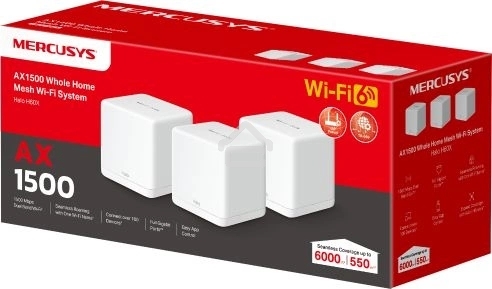 Бесшовный Mesh роутер Mercusys Halo H60X (3-pack) AX1500 Wi-Fi 6 система