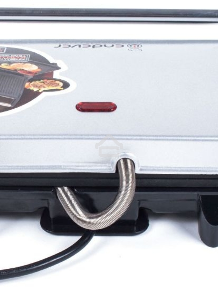 Электрогриль Endever Grillmaster 115, 1500 Вт, авто терморегулятор, антипригарное покрытие, индикатор нагрева, серебристый/черный