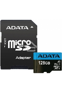 Флеш карта Micro SecureDigital 128Gb ADATA AUSDX128GUICL10A1-RA1 {MicroSDXC Class 10 UHS-I, SD adapter}