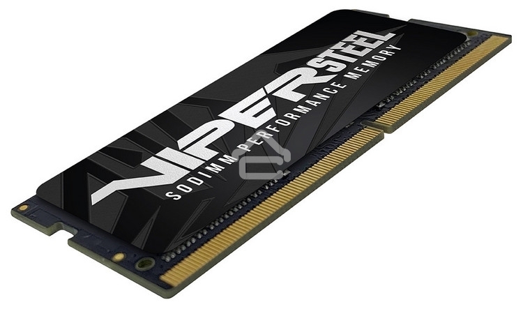 Оперативная память Patriot Viper Steel, DDR4, 8Gb (1x8Gb), 3200MHz, CL22, с радиатором, черный, SO-DIMM