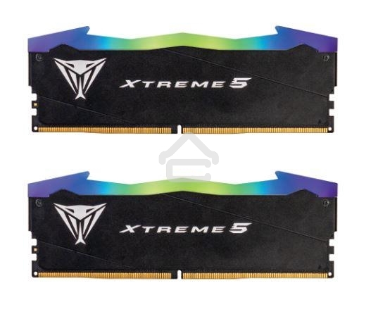 Оперативная память Patriot Viper Xtreme 5, DDR5, 48GB (2x24GB), 7600MHz, CL36, DIMM, с радиаторами, RGB, черный