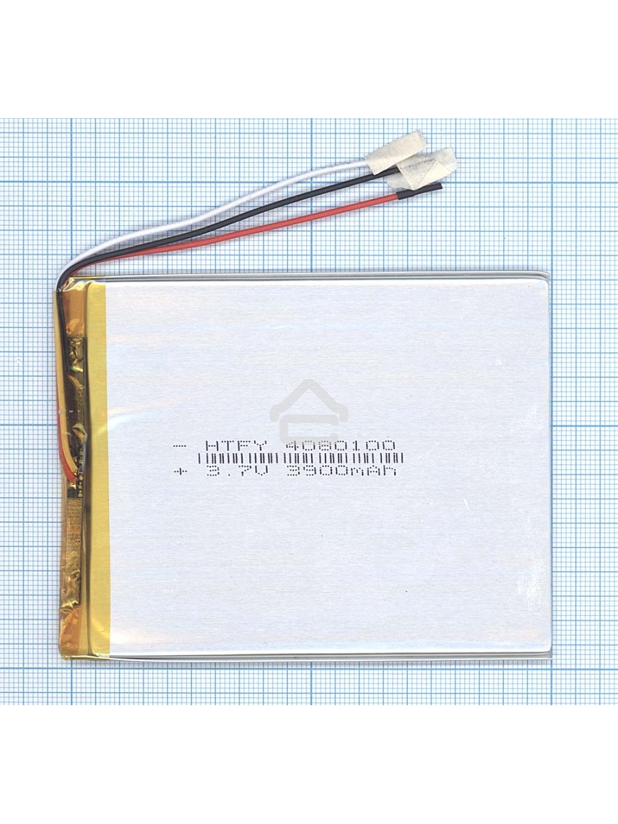 Аккумулятор Li-Pol (батарея) 4*80*100мм 3pin 3.7V/3900mAh