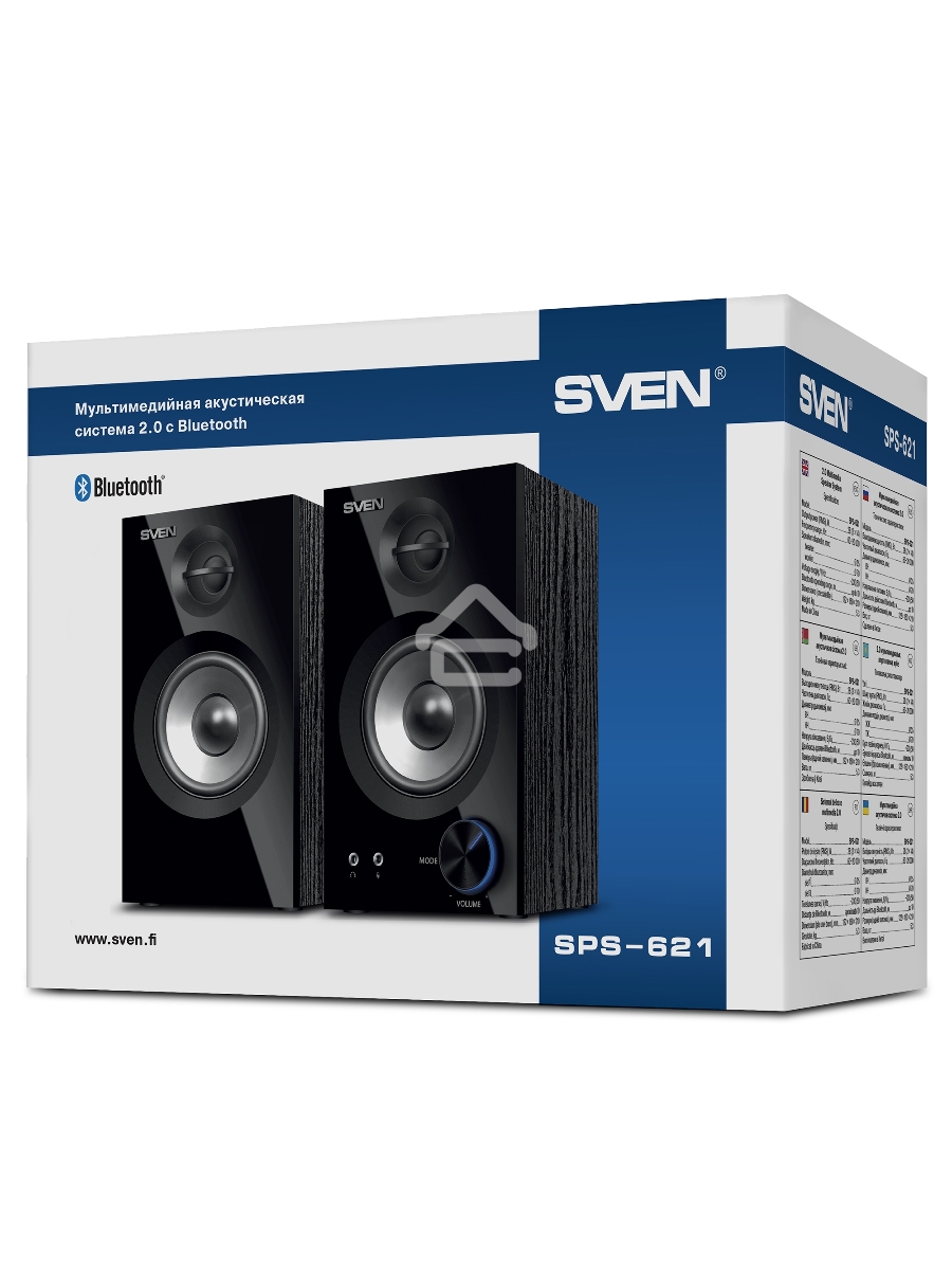 Колонки SVEN АС SPS-621, черный (28 Вт, Bluetooth)