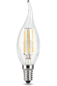 Лампа светодиодная Gauss Filament 9Вт цок.:E14 свеча 220B св.свеч.бел.нейт. CF35 (упак.:10шт) (104801209)