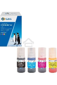 Чернила G&G GG-GT51BK/52CMY-45ml*4 GT51/52 голубой/пурпурный/желтый/черный набор 4x45мл для HP Ink Tank 115/310/315/318/319/515/615;Wireless 410/415/416/418/419;GT 5810/5820/5812/5822