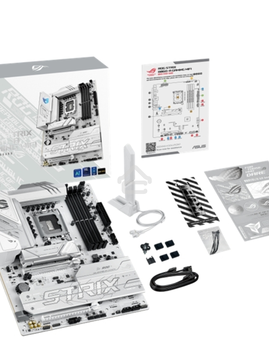 Материнская плата ASUS ROG STRIX B860-A GAMING WIFI, LGA1851, Intel B860, 4xDDR5, 4xSATA, 4xM.2, 2xPCIe 5.0 x16, 1xDP, 1xHDMI, 1x2.5Gb LAN, Wi-Fi, Bluetooth, 4xUSB 2.0, 2xUSB 3.2 Gen 1, 3xUSB 3.2 Gen 2, 1xUSB 4, 2xUSB-C, 3x3.5 мм, 7.1, ATX