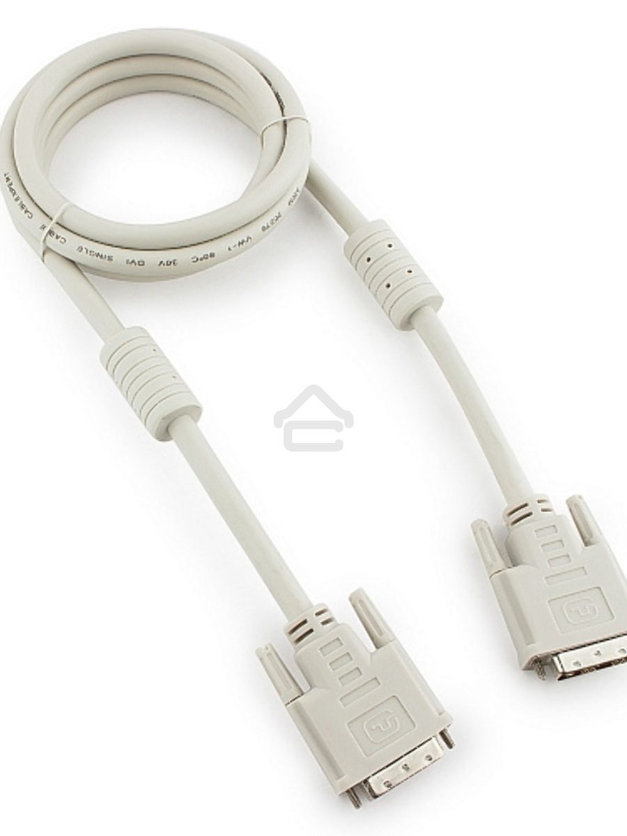 Кабель DVI-D dual link Gembird/Cablexpert CC-DVI2-6C, 25M/25M, 1.8м, экран, феррит.кольца, пакет
