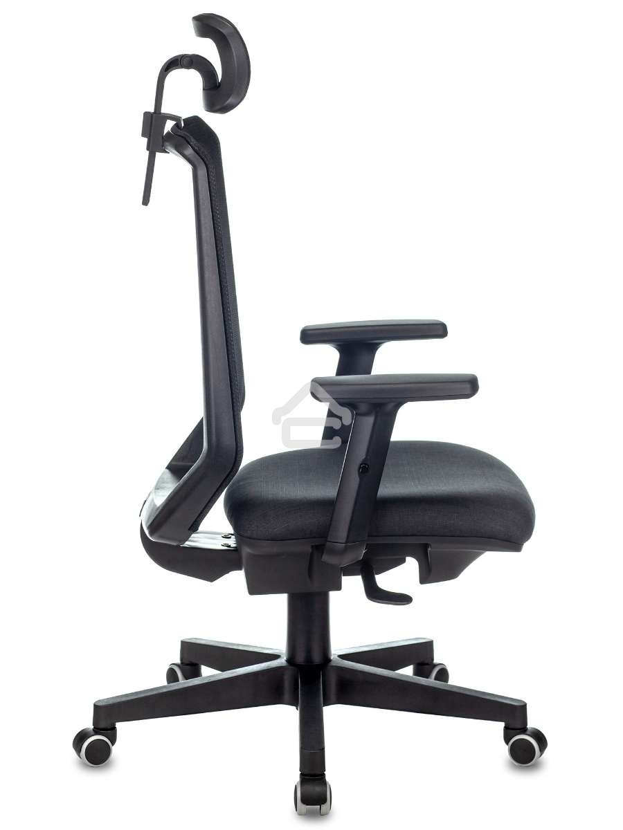 Кресло руководителя Бюрократ EXPERT TW-01 черный 38-418, сетка/ткань, с подголов. крестовина пластик