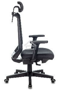 Кресло руководителя Бюрократ EXPERT TW-01 черный 38-418, сетка/ткань, с подголов. крестовина пластик