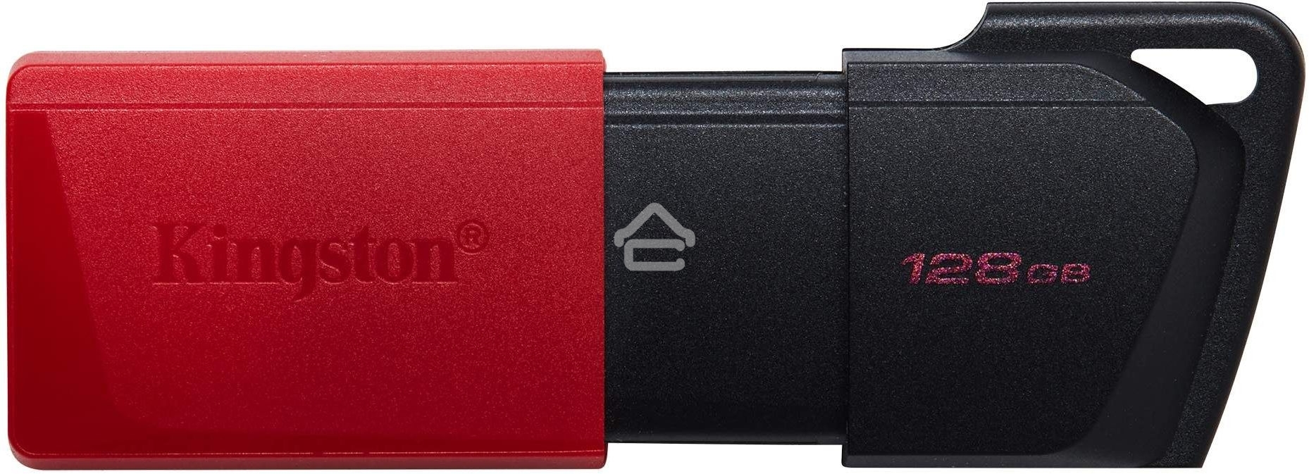 Флешка USB Kingston DataTraveler Exodia M (DTXM/128Gb), 128Gb, USB 3.2 Gen 1, R/W 150/60, черный/красный