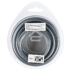 Леска для триммера армированная алюминием квадратная, 2,0мм х 15м, блистер ALUFLEX Denzel