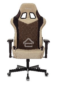 Кресло игровое Бюрократ VIKING 7 KNIGHT BR FABRIC коричневый текстиль/эко.кожа крестовина металл/пластик