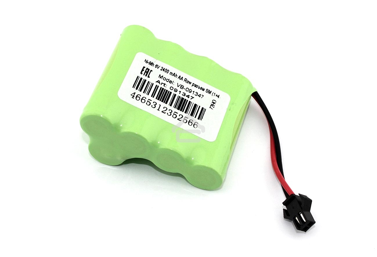 Портативный аккумулятор Ni-Mh 6V 2400 mAh AA Row разъем SM (1+4)