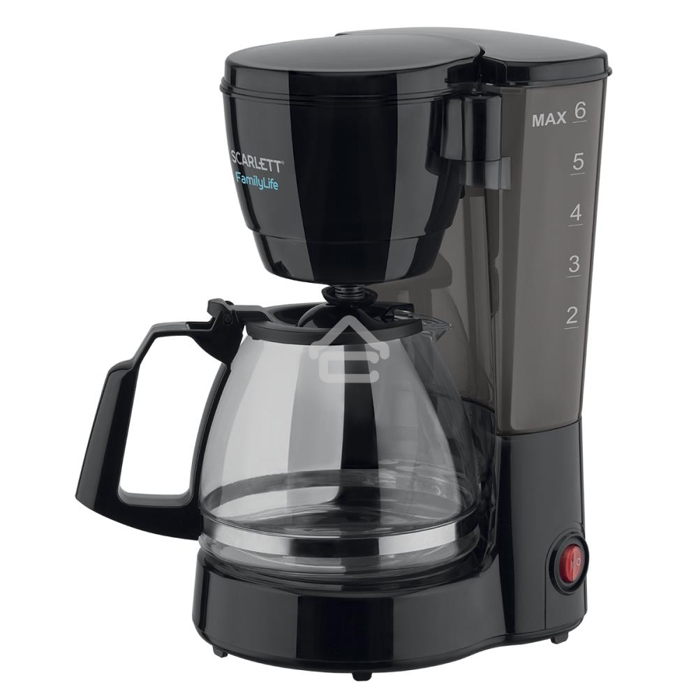 Кофеварка капельная Scarlett SC-CM33018 черный, исп. кофе - молотый, 0.75 л, 600 Вт.