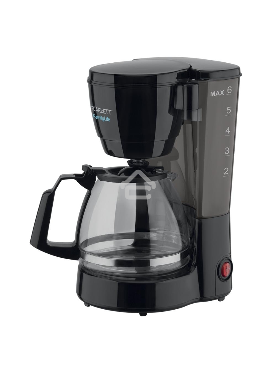 Кофеварка капельная Scarlett SC-CM33018 черный, исп. кофе - молотый, 0.75 л, 600 Вт.