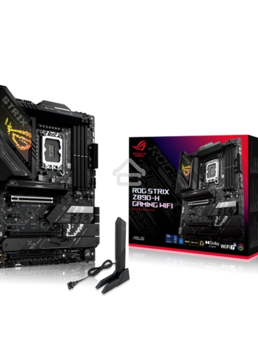 Материнская плата ASUS ROG STRIX Z890-H GAMING WIFI, LGA1851, Intel Z890, 4xDDR5, 4xSATA, 4xM.2, 1xPCIe 5.0 x16, 2xPCIe 4.0 x16, 1xDP, 1xHDMI, 1x5Gb LAN, Wi-Fi 7, 2xUSB 2.0, 4xUSB 3.2 Gen 1, 4xUSB 3.2 Gen 2, 2xUSB 3.2 Gen 2x2, 1xUSB-C, 1xS/PDIF, 2x3.5 мм,