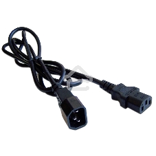 Шнур питания Lanmaster C13-C14, 3х0.75, 220В, 10А, черный, 1.8 метра