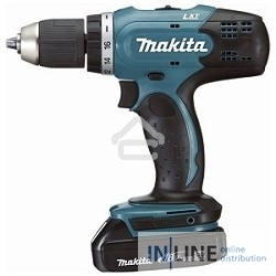 Дрель-шуруповерт Makita DDF453SYE Дрель ак 18В,2х1.5Ач Li-ion,БЗП-13мм,0-400\1300об\м,42\27Нм,1.8кг,чем