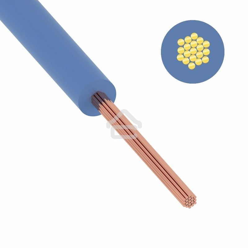 Провод ПуГВ (ПВ-3) 16 мм², 100 м синий ГОСТ 31947-2012,ТУ 16-705. 501-2010