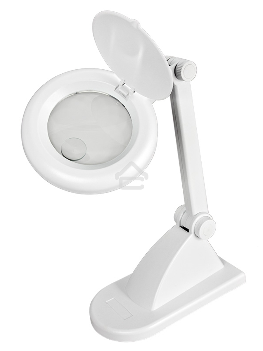 Лупа настольная 3D+12D Rexant с подсветкой, белая