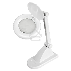 Лупа настольная 3D+12D Rexant с подсветкой, белая