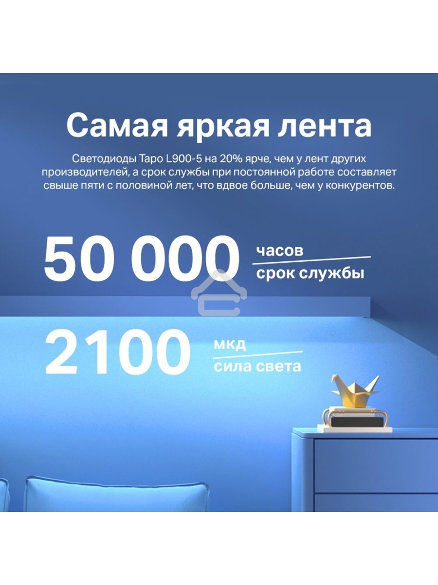 Лента светодиодная умная Wi-Fi Tapo Smart Light Strip 5m, cut to size every 10cm, one adapter, one controller
