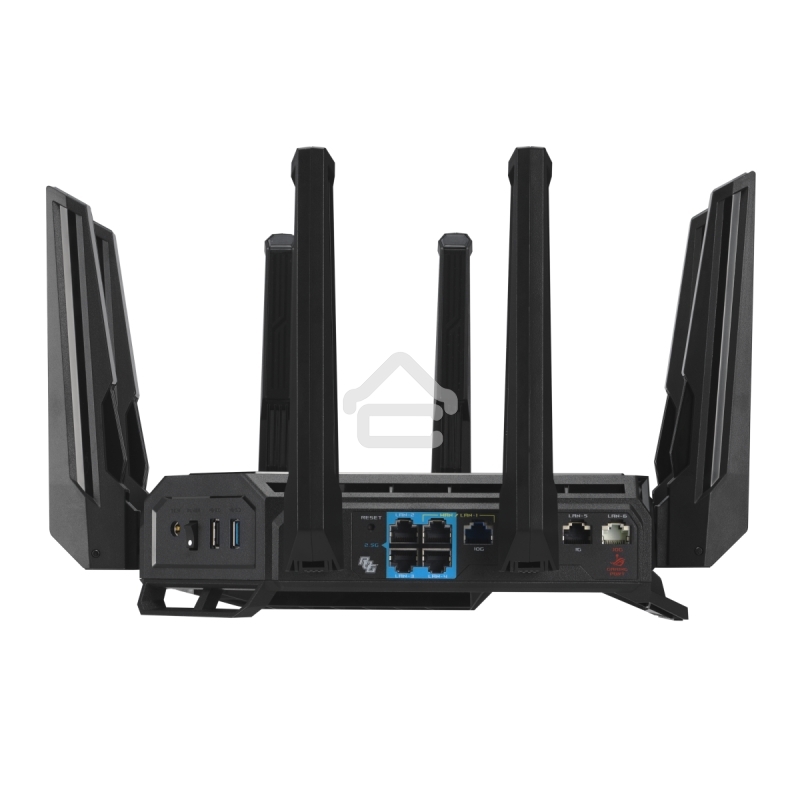 Маршрутизатор ASUS GT-BE19000, черный/красный, 90IG0850-MO9A0V