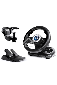 Руль SVEN GC-W500 (педали, вибро, скоба, лепестки, D-pad, 10 кл, резин. вставки, PC/Xinput)
