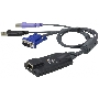Модуль удлинителя, SVGA+KBD+MOUSE USB 2.0+AUDIO,  50 метр., для подкл. комплекта перключат. KN2124v/KN2140v/KN4124v/KN4140v, макс.разреш. 1600х1200, RJ45+HD-DB15+USB A-тип+2xMINI JACK, Female+4xMale, без Б.П.,(Virtual Media DDC2B) USB Virtual Media KVM Ad