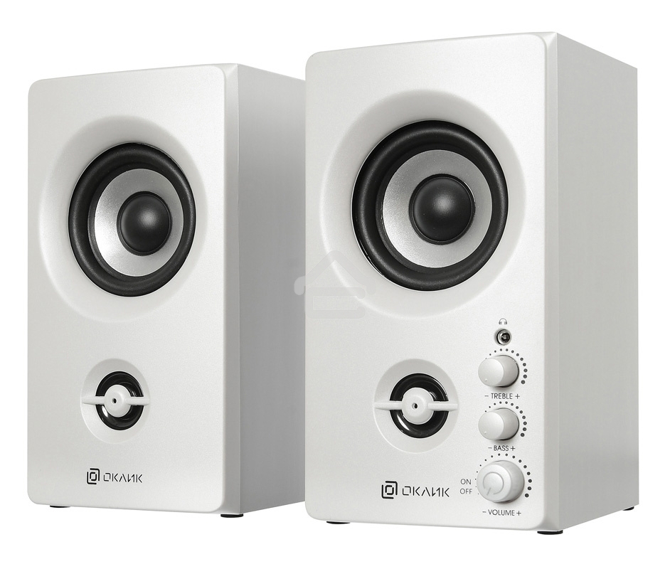 Акустическая система Oklick OK-164 2.0 белый 30Вт