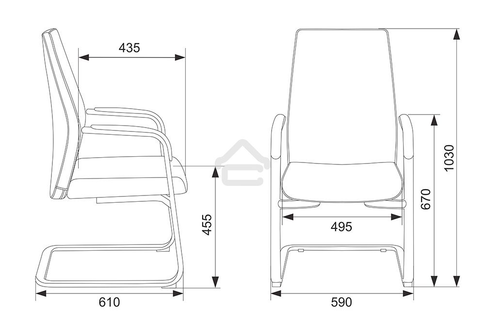 Кресло офисное Бюрократ JONS-LOW-V/BEIGE бежевый, кожа, на полозьях