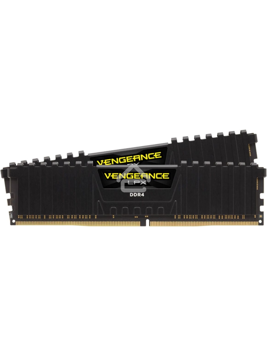 Оперативная память Corsair Vengeance LPX, DDR4, 16GB (2x8GB), 3200MHz, CL16, DIMM, с радиаторами, черный