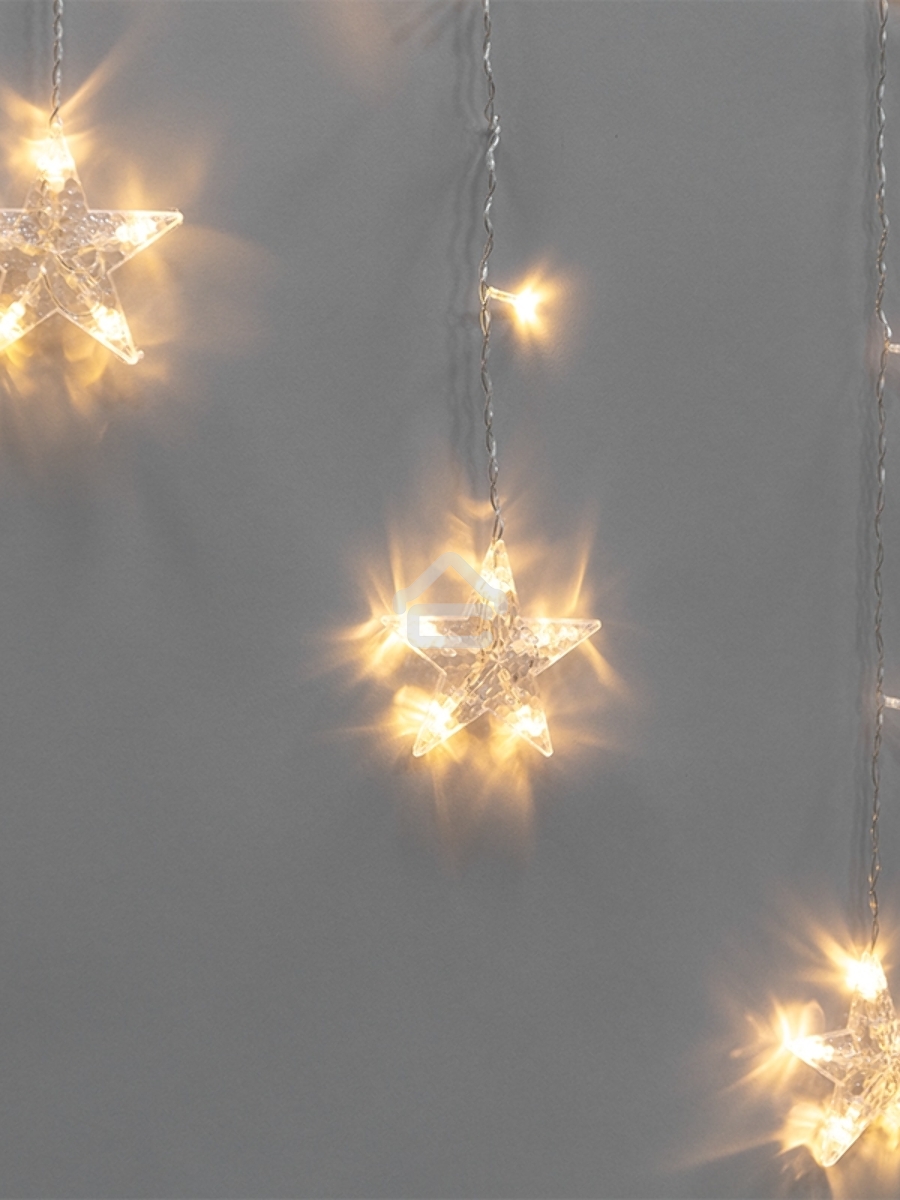 Гирлянда Арка со звездами 2,5х1,2м, 136LED, теплый белый, с контроллером 8 режимов, 230В NEON-NIGHT