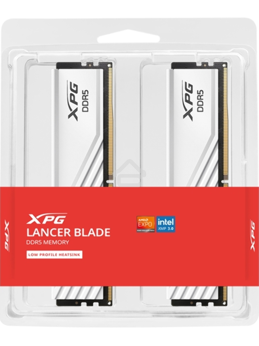 Оперативная память XPG Lancer Blade, DDR5, 32GB (2x16GB), 5600MHz, CL46, DIMM, с радиаторами, белый