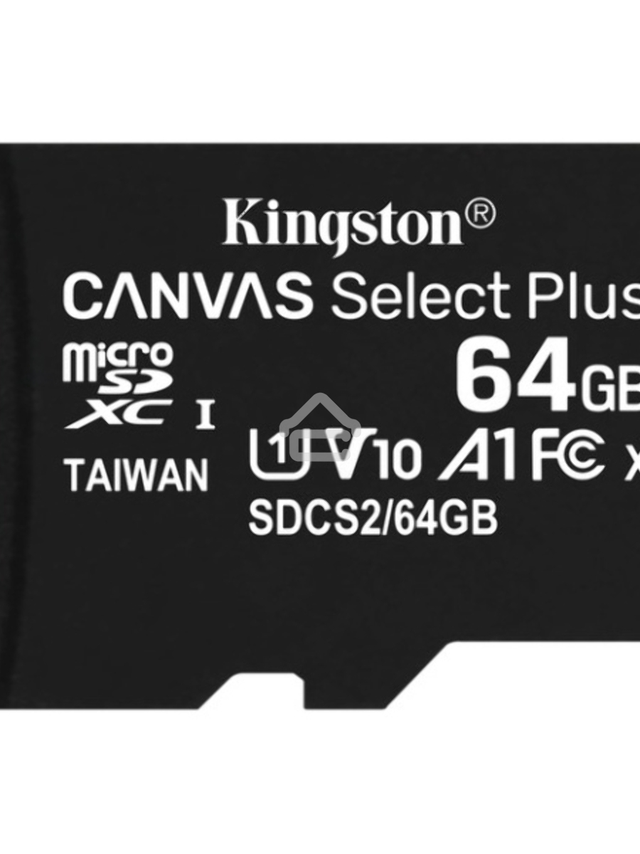 Флеш карта microSDHC 64GB microSDXC Class10 Kingston <SDCS2/64GB> Class10 UHS-I Canvas Select up to 100MB/s с адапт.