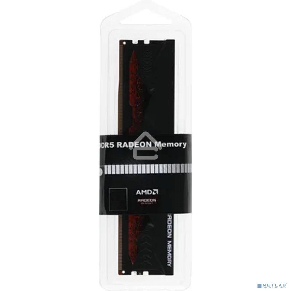 Оперативная память AMD Radeon R5, DDR5, 8GB (1x8GB), 4800MHz, CL40, DIMM, с радиатором, черный/красный