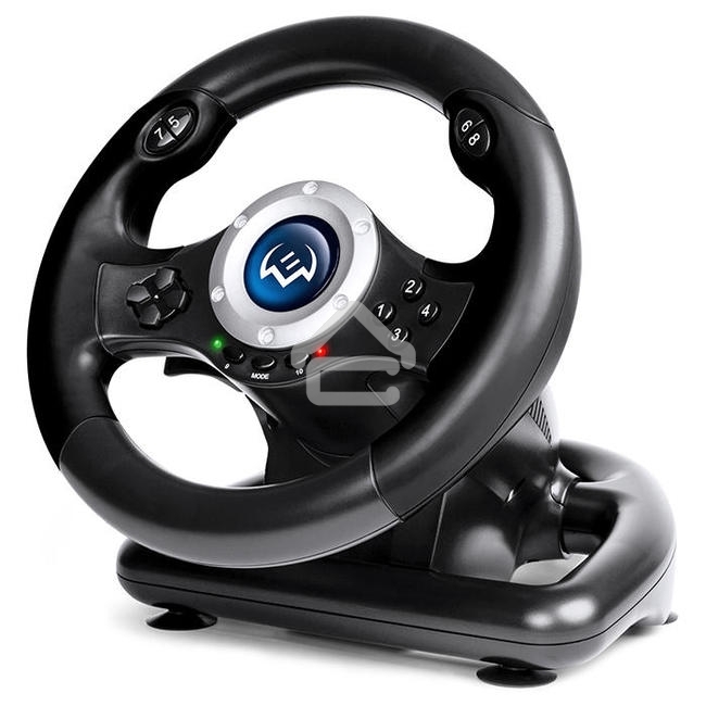 Руль SVEN GC-W500 (педали, вибро, скоба, лепестки, D-pad, 10 кл, резин. вставки, PC/Xinput)