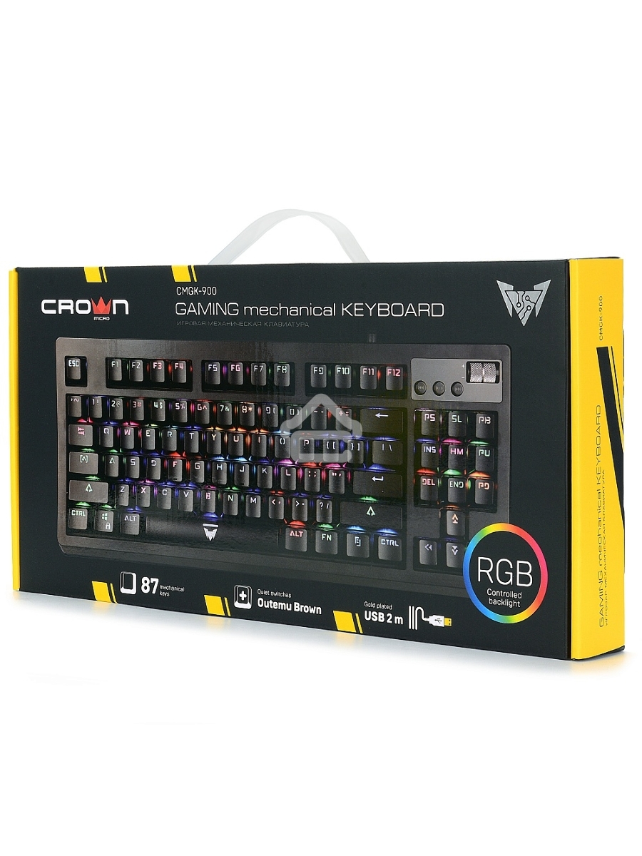 Клавиатура CROWN CMGK-900 проводная, USB, чёрный