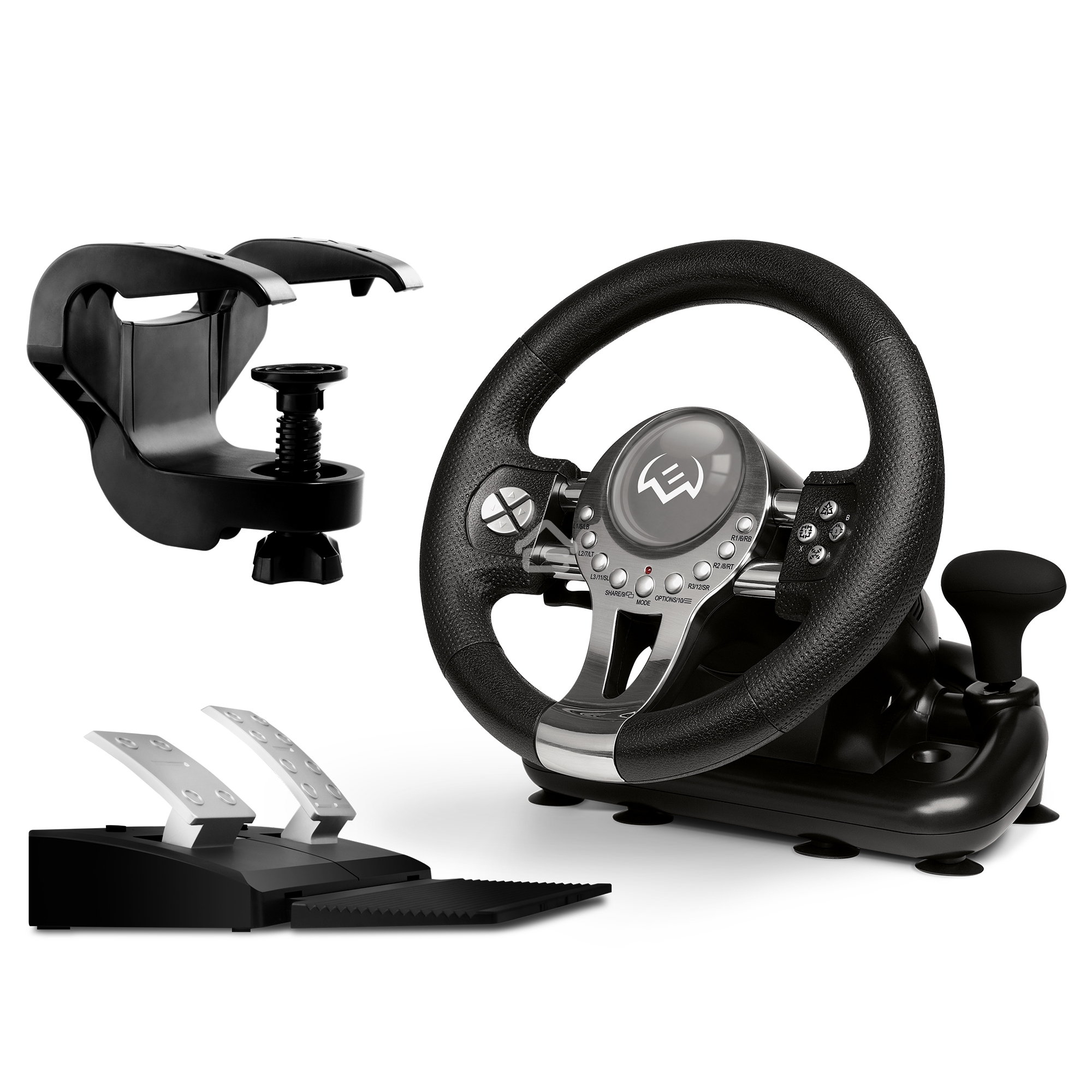 Руль SVEN GC-W800 (педали, вибро, скоба, D-pad, 12 кл, PC/PS3/PS4/XBOXONE/Xinput)